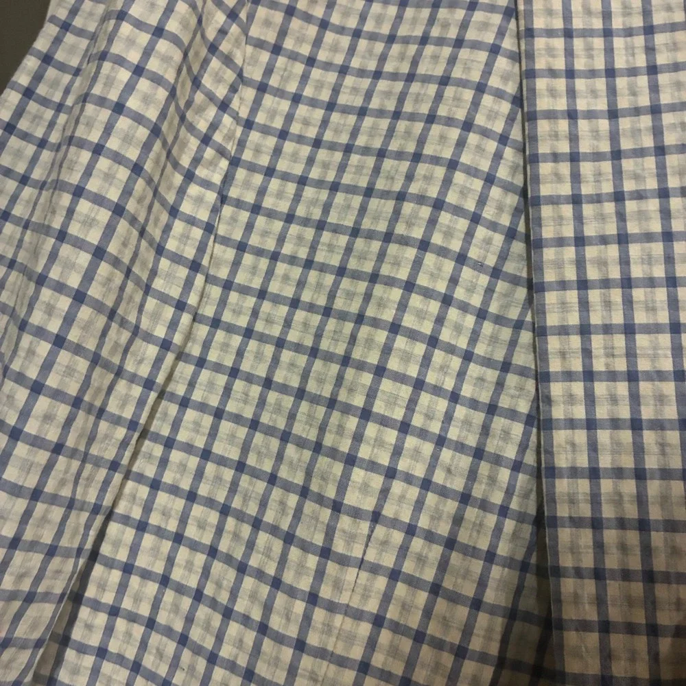 Robert Graham Mens Blue Cream Check Cotton Sport Coat Blazer 40 Paisley Lining
